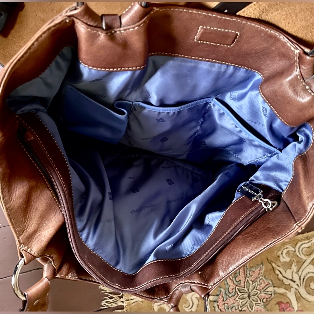 Donald J. Pliner | Leather Shoulder Bag with Braided Handles ♥ NWOT - Picture 6 of 9